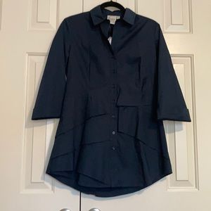 Finley Navy Blouse new with tags!